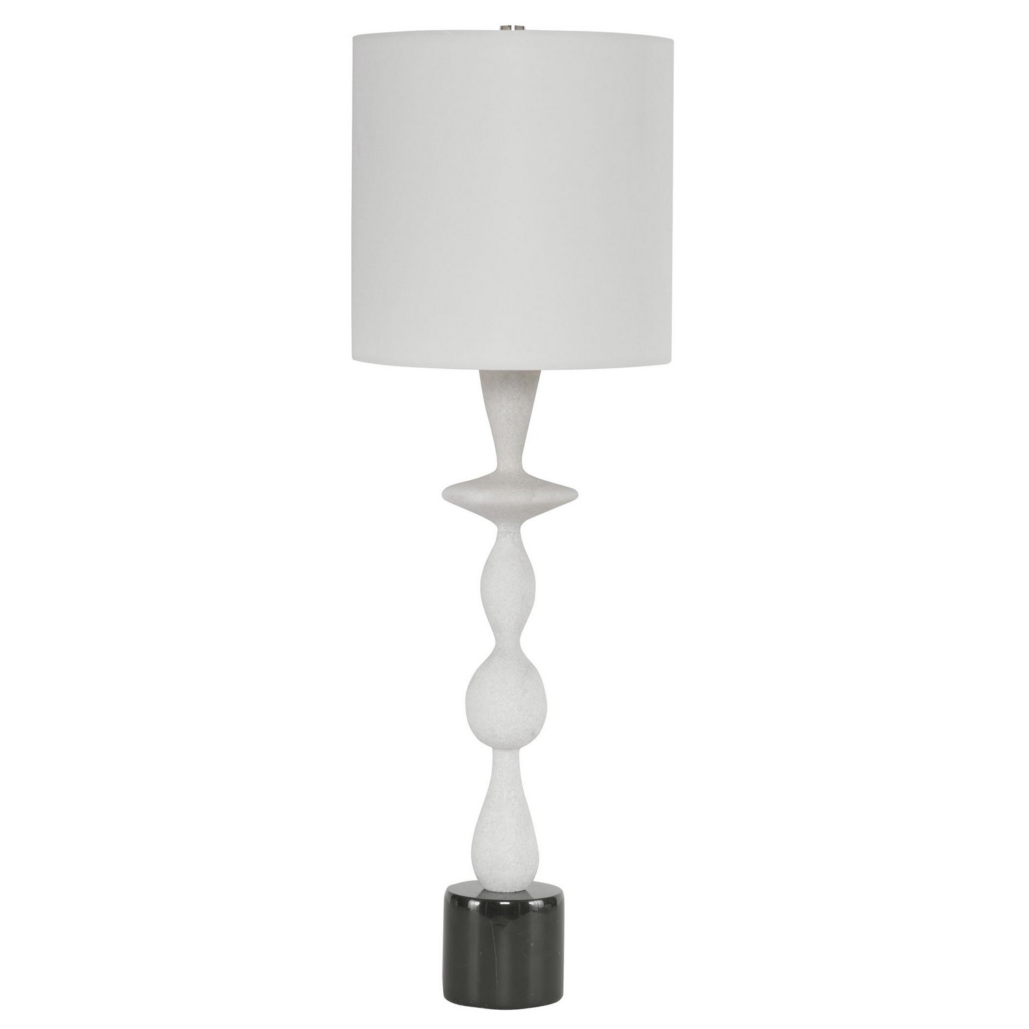 Uttermost Inverse Marble Table Lamp - White