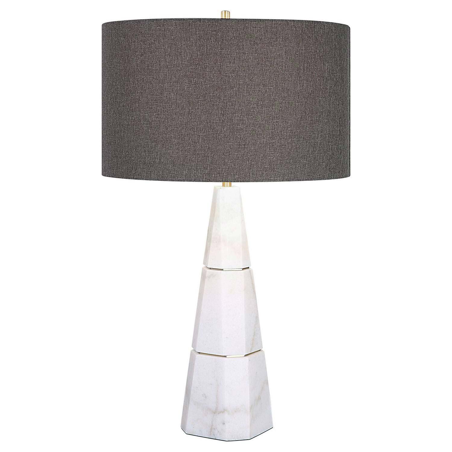 Uttermost Citadel Table Lamp - White Marble