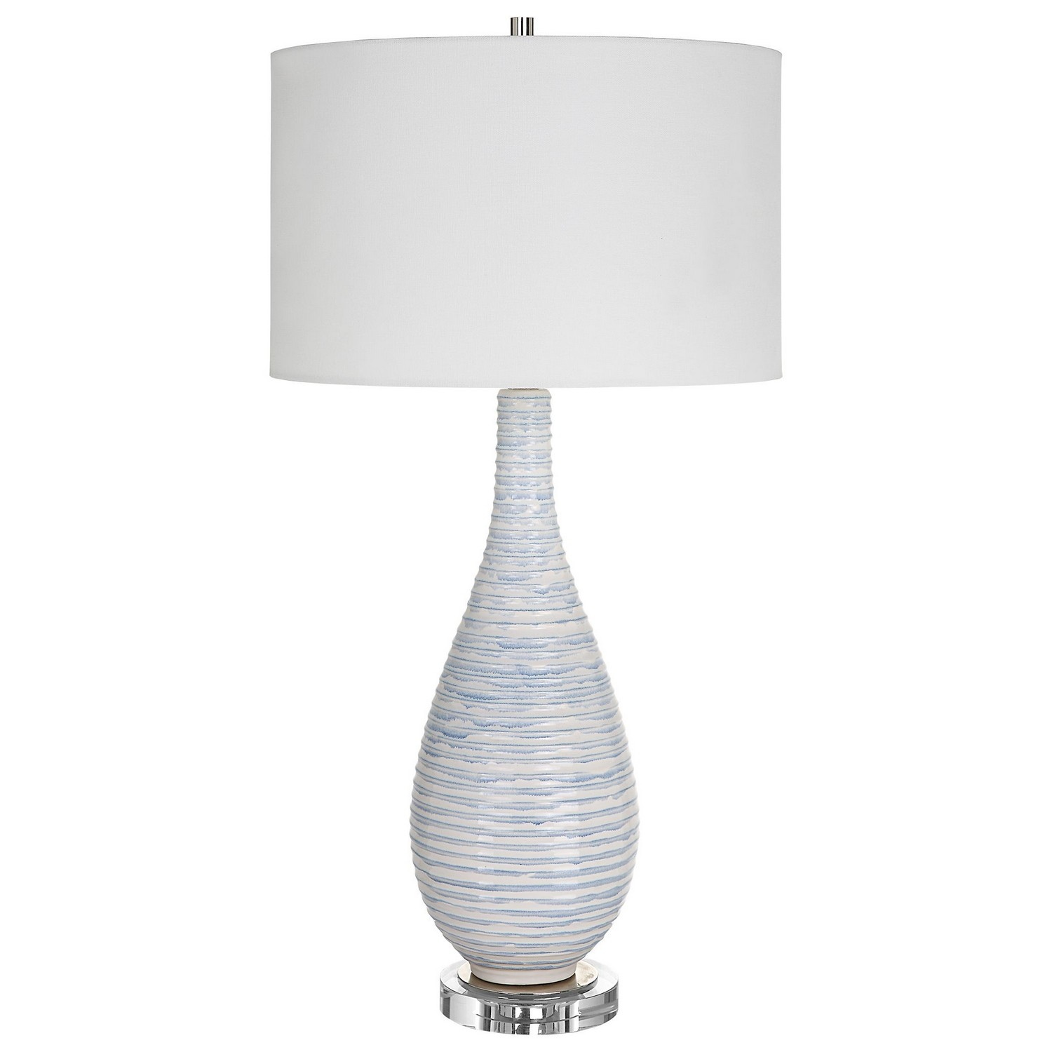 Uttermost Clariot Ribbed Table Lamp - Blue