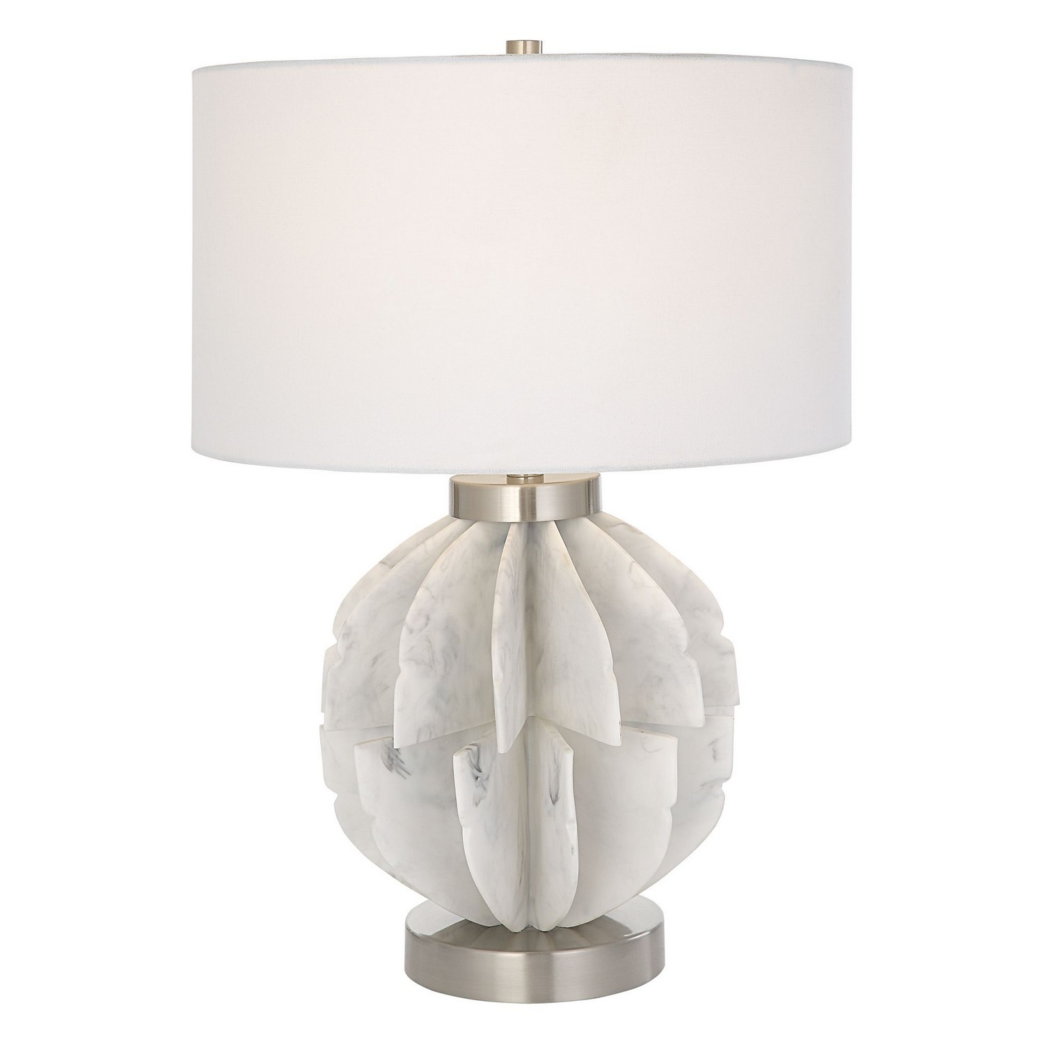 Uttermost Repetition Table Lamp - White Marble