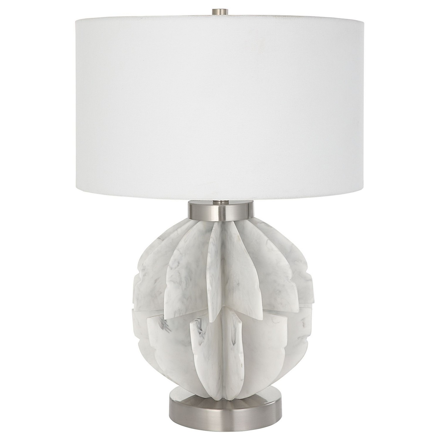 Uttermost Repetition Table Lamp - White Marble