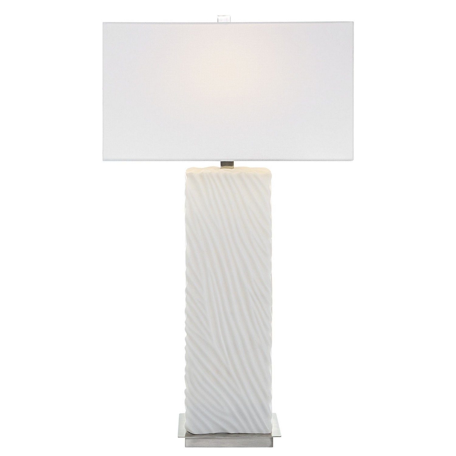 Uttermost Pillar Table Lamp - White Marble