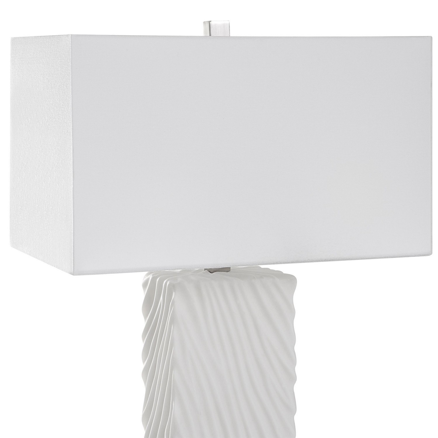 Uttermost Pillar Table Lamp - White Marble