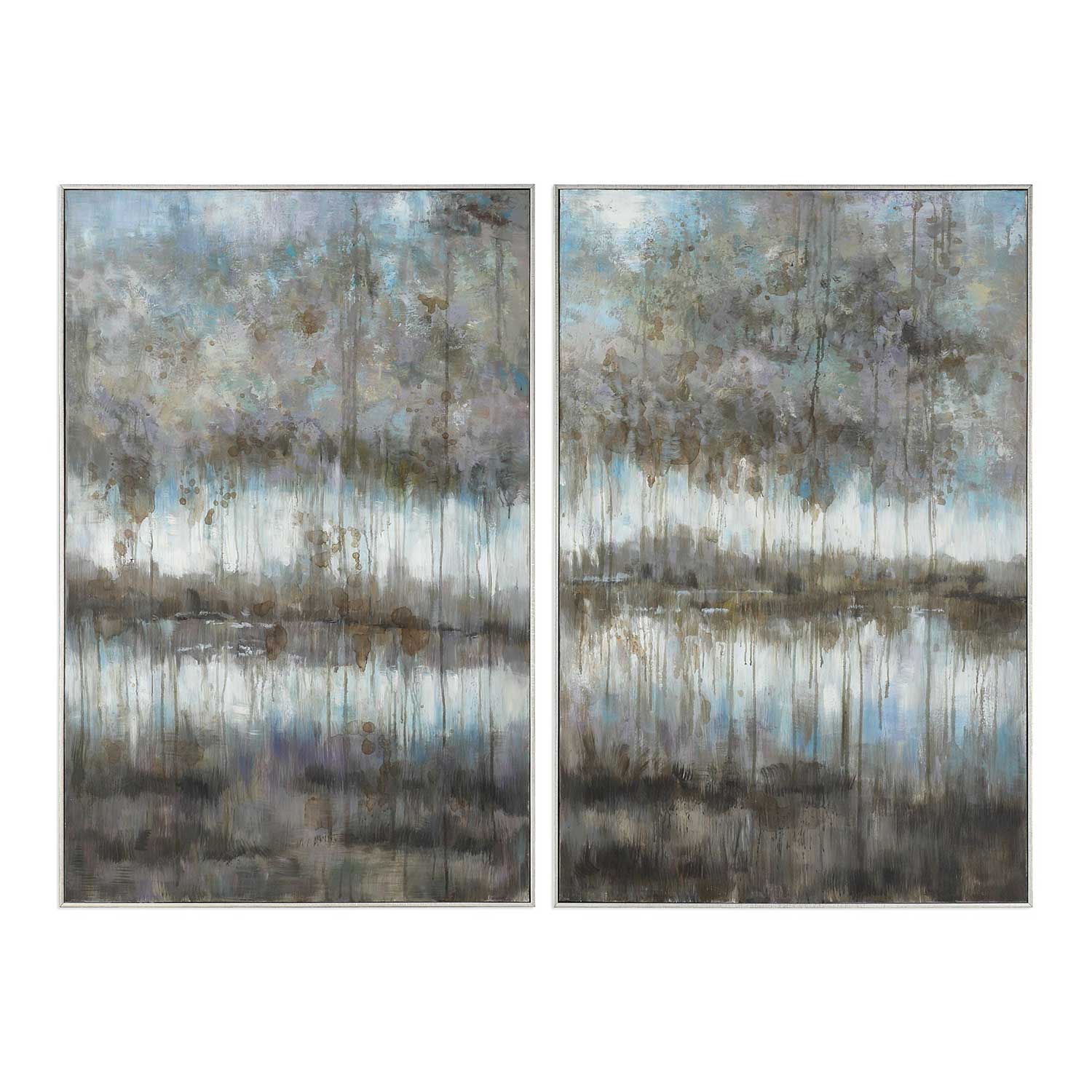 Uttermost Gray Reflections Landscape Art - Set of 2