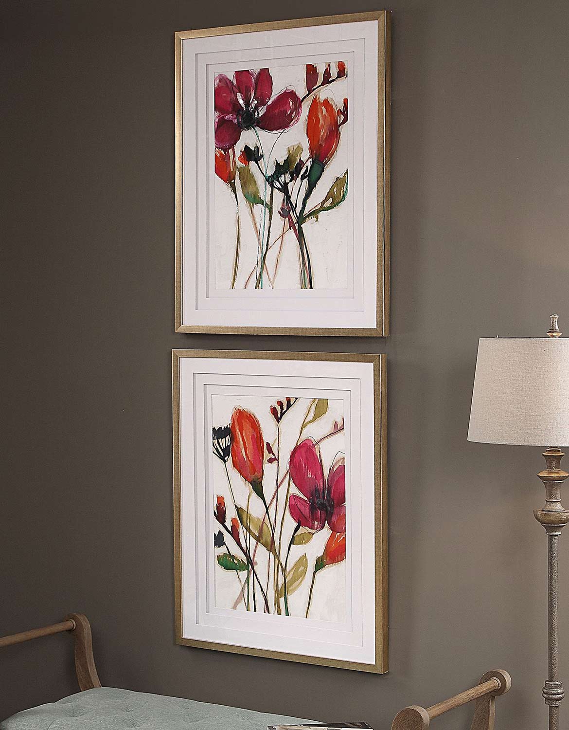 Uttermost Vivid Arrangement Floral Prints - Set of 2