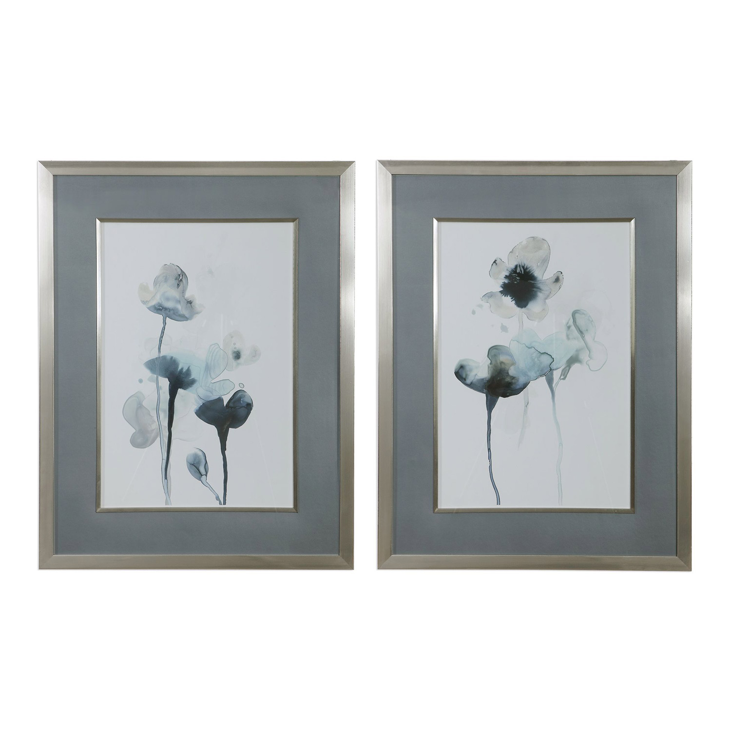 Uttermost Midnight Blossoms Framed Prints - Set of 2