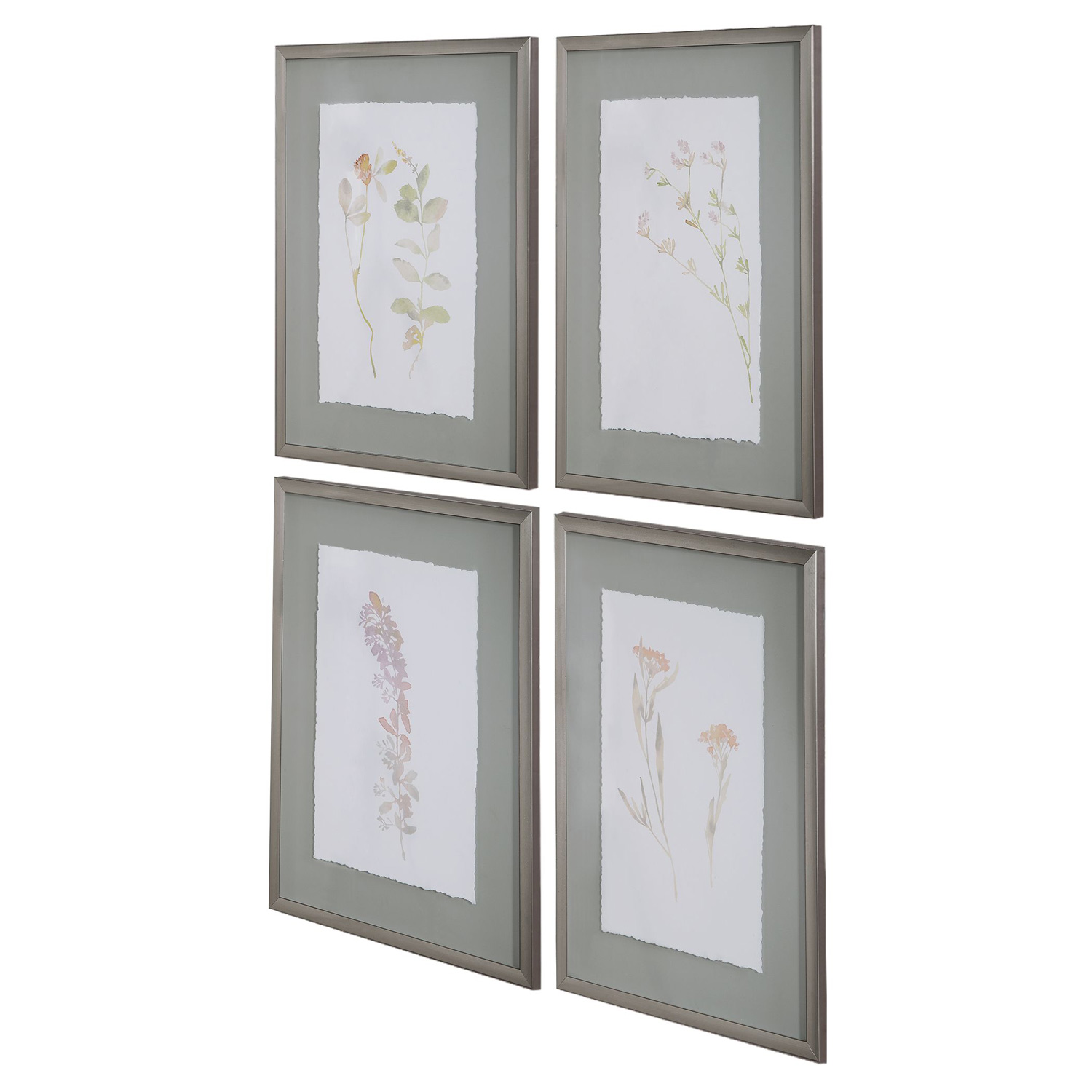 Uttermost Flourish Framed Botanical Prints - Set of 4