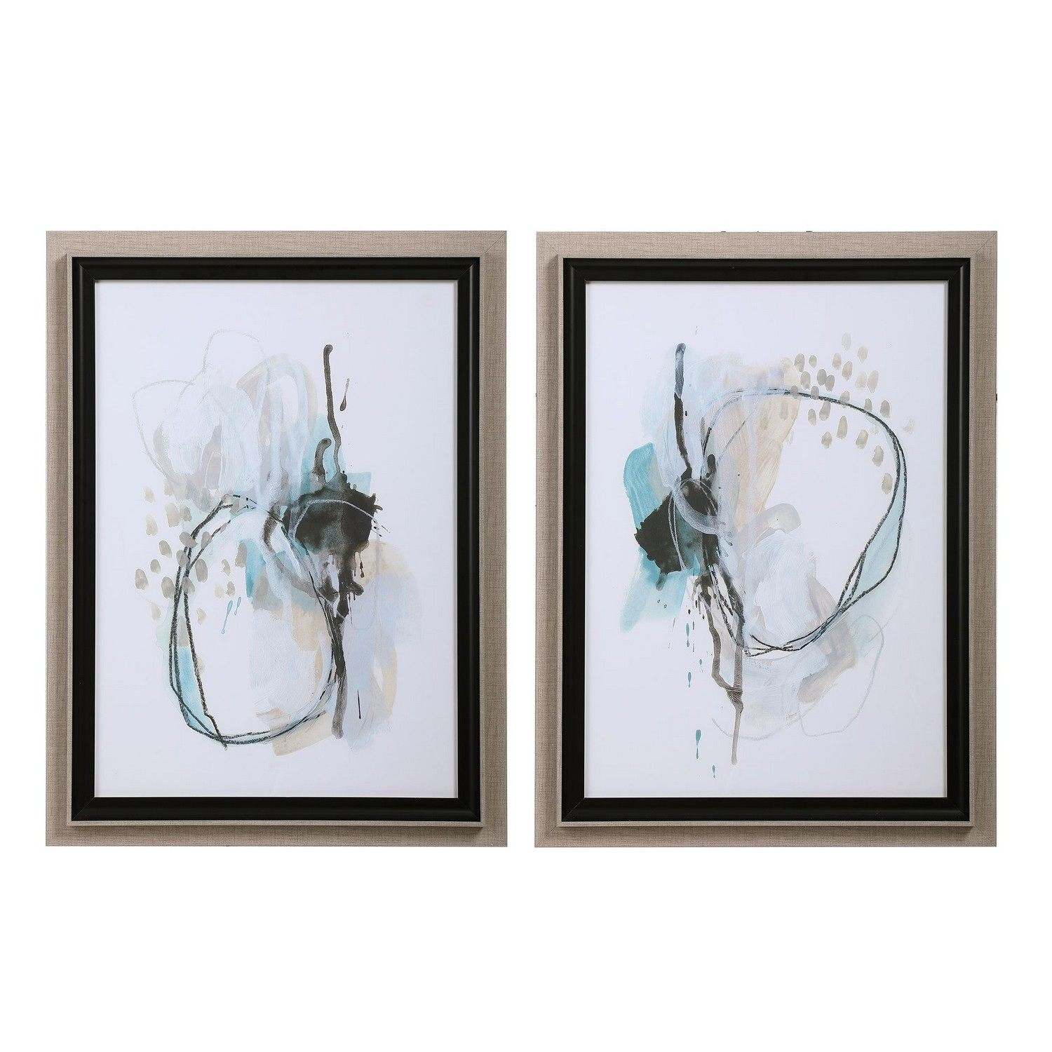 Uttermost Force Reaction Abstract Prints - Set of 2