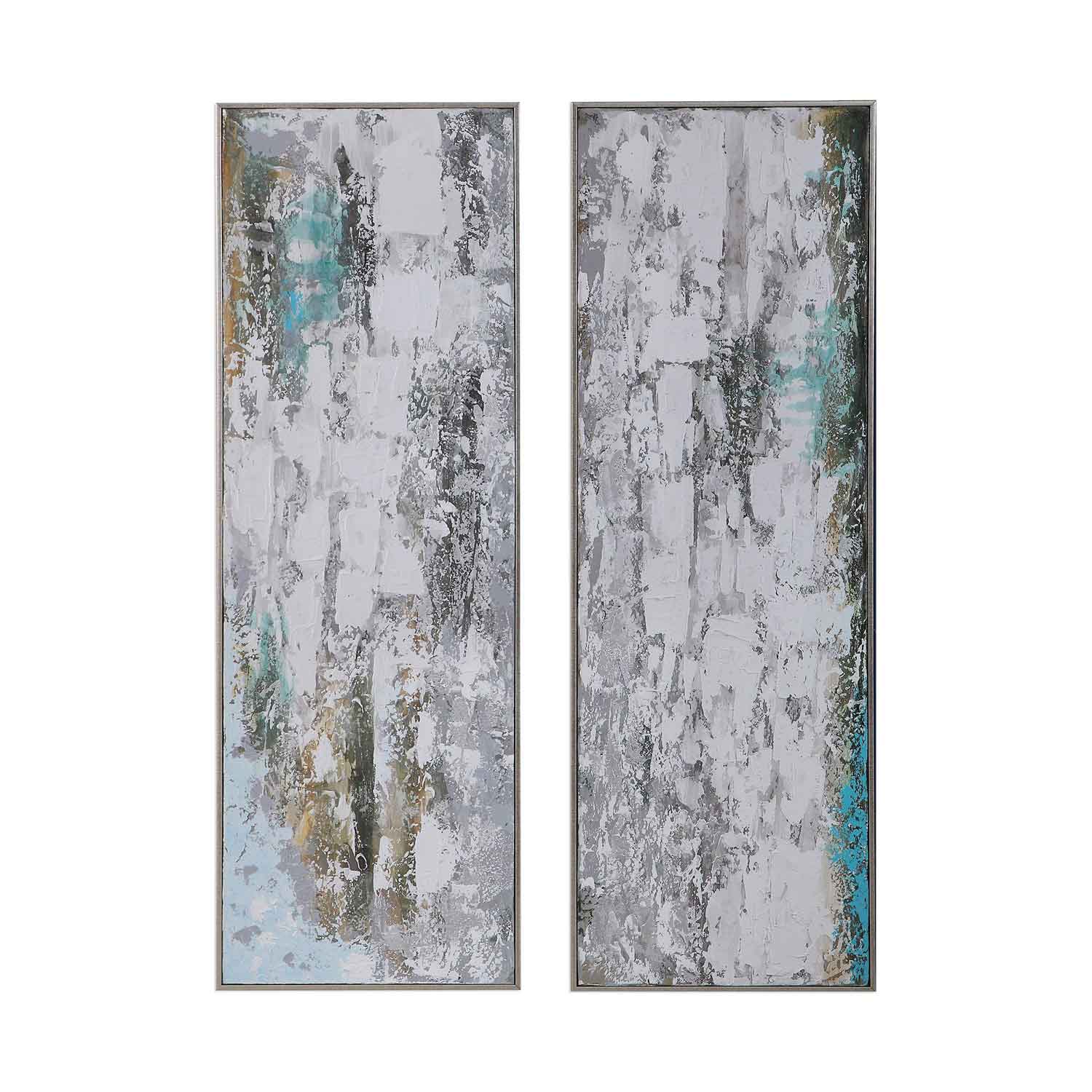 Uttermost Aged Fences Abstract Art - Set of 2
