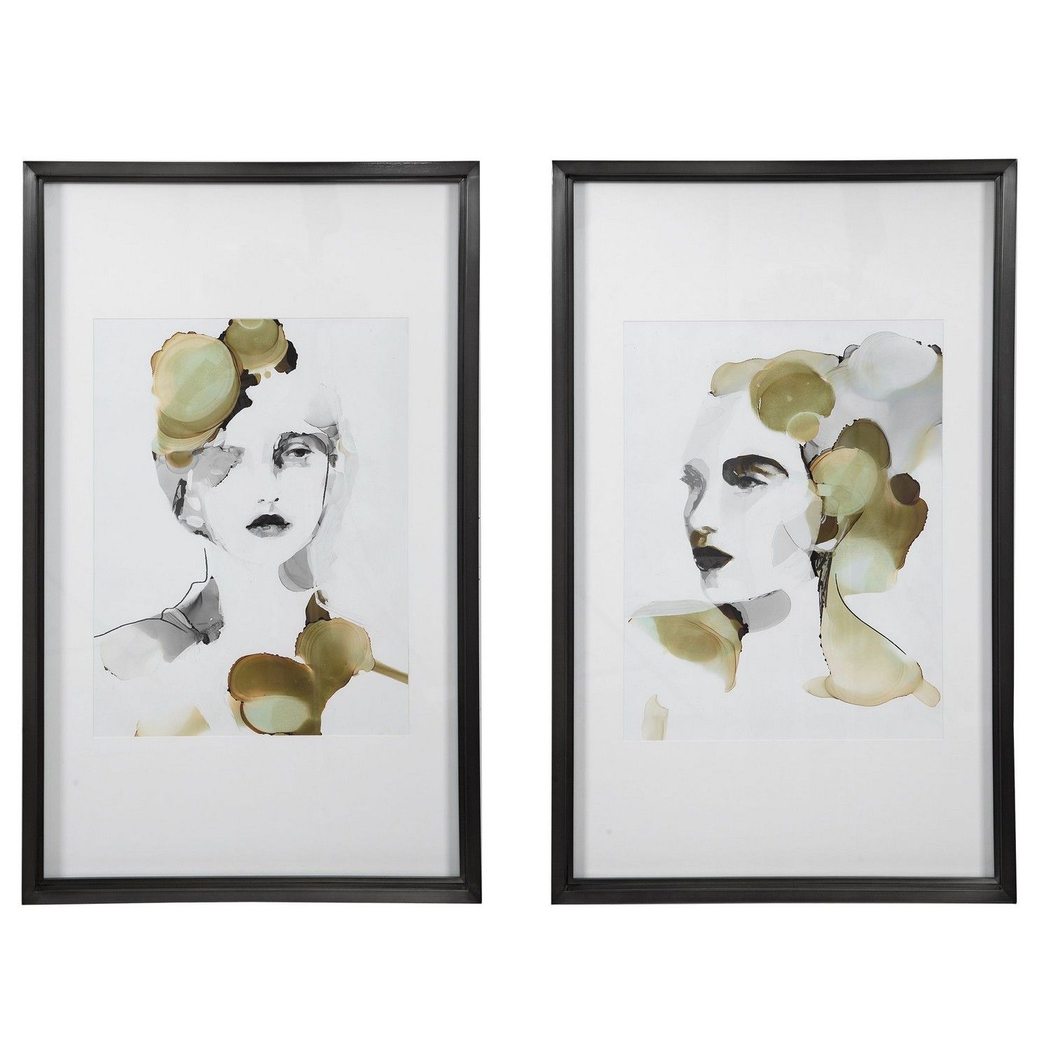 Uttermost Organic Portrait Framed Prints - Set of 2