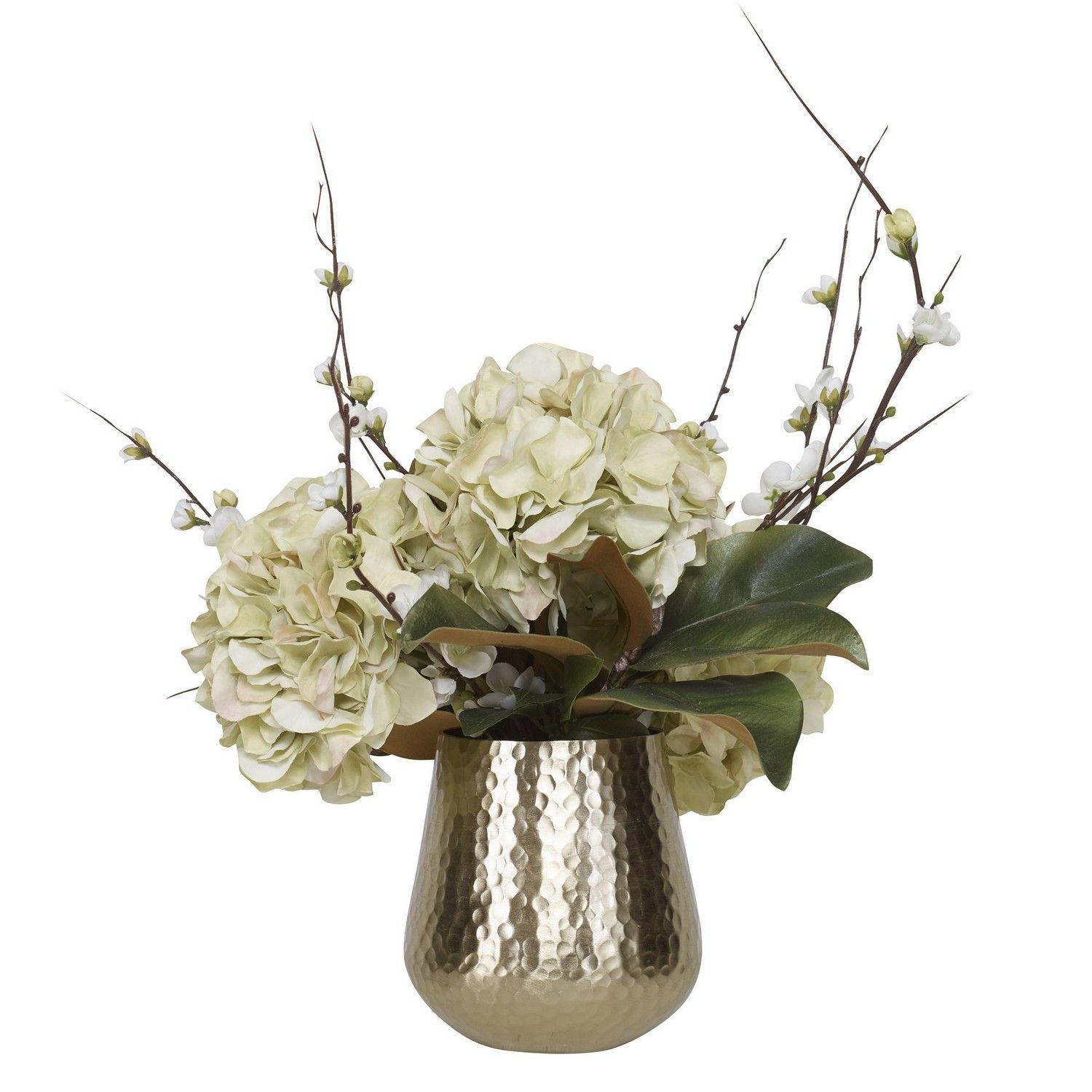 Uttermost Seabrook Floral Bouquet Vase - Gold