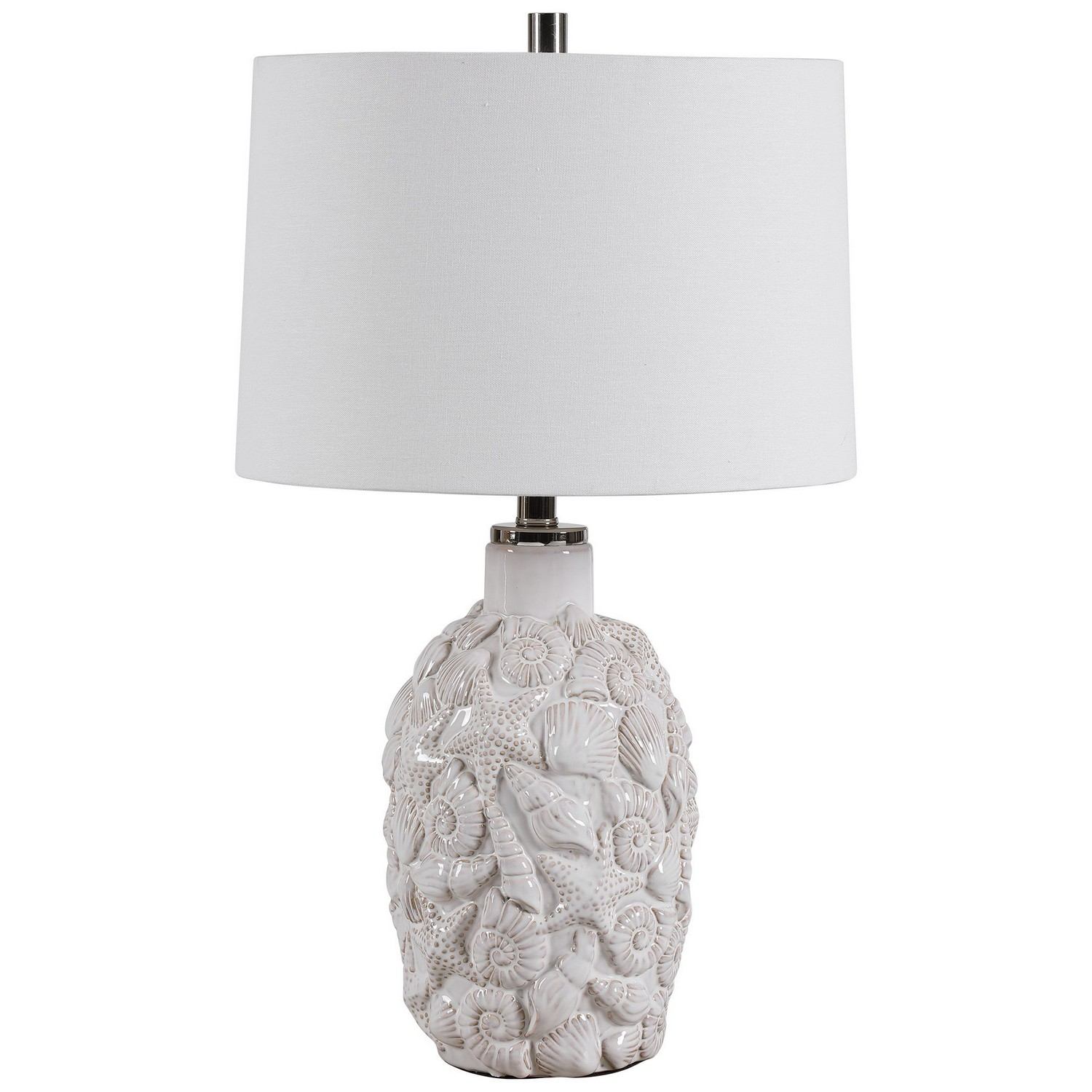 Uttermost W26068-1 Table Lamp - White Ceramic