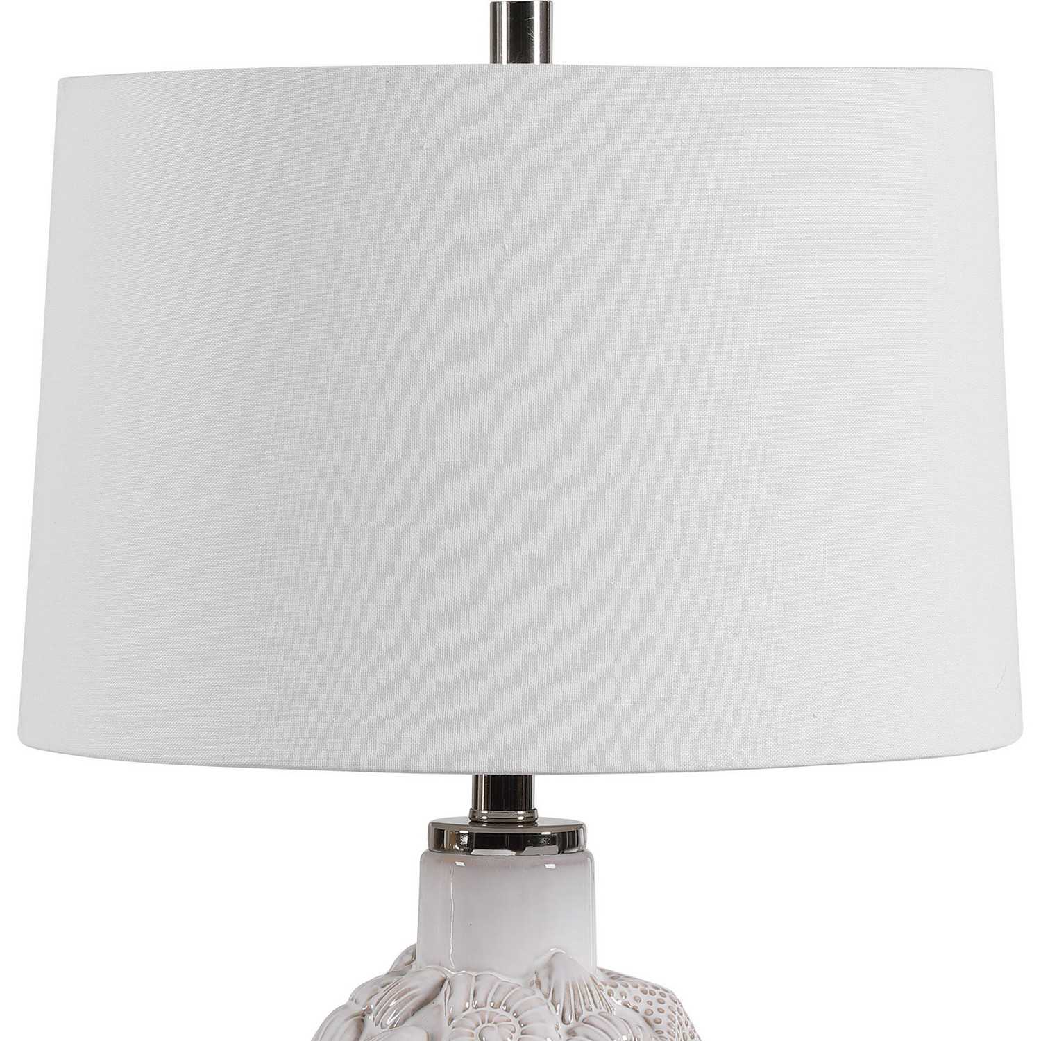 Uttermost W26068-1 Table Lamp - White Ceramic