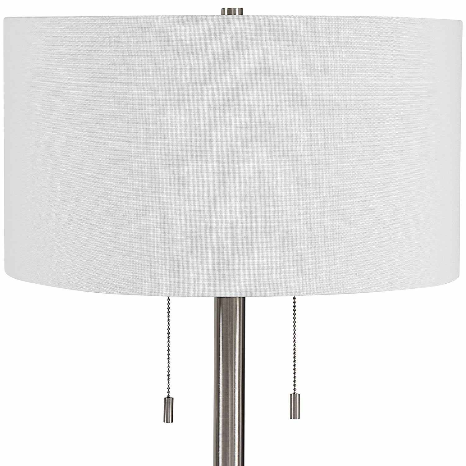 Uttermost W26082-1 Floor Lamp - Brushed Nickel