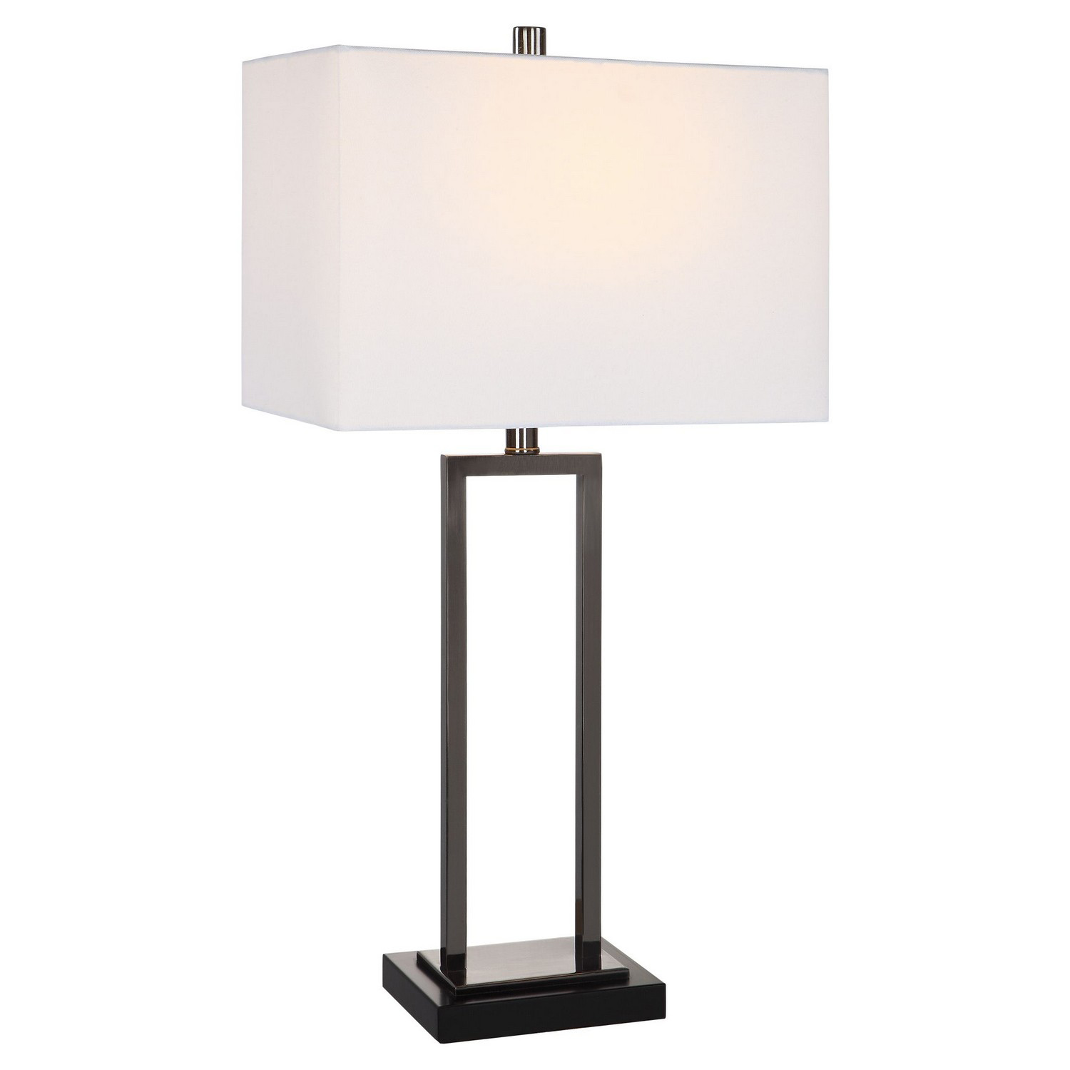 Uttermost W26086-1 Table Lamp - Black/Brushed Nickel
