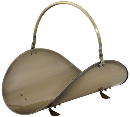 UniFlame 19 Inch Antique Brass Woodbasket-Uniflame