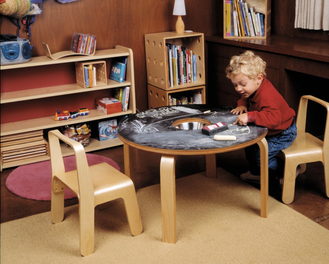 offi Woody Chalkboard Table - Black