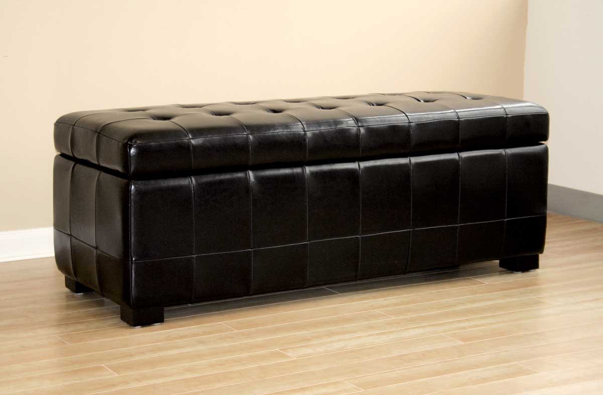 Wholesale Interiors Y-105 Leather Storage Bench/Ottoman