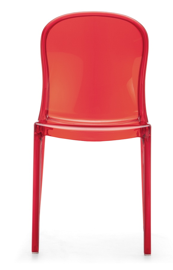 Zuo Modern Gumdrop Chair - Transparent Red