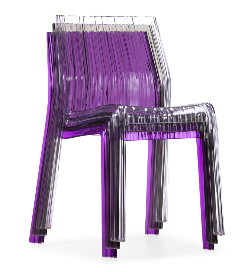 Zuo Modern Ruffle Chair - Transparent Gray ZM-106361 at Homelement.com