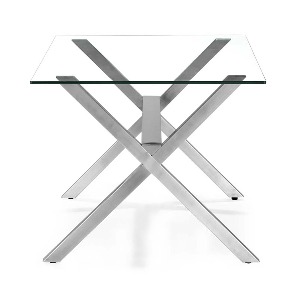 Zuo Modern Graphite Dining Table - Clear Glass ZM-107846 at Homelement.com