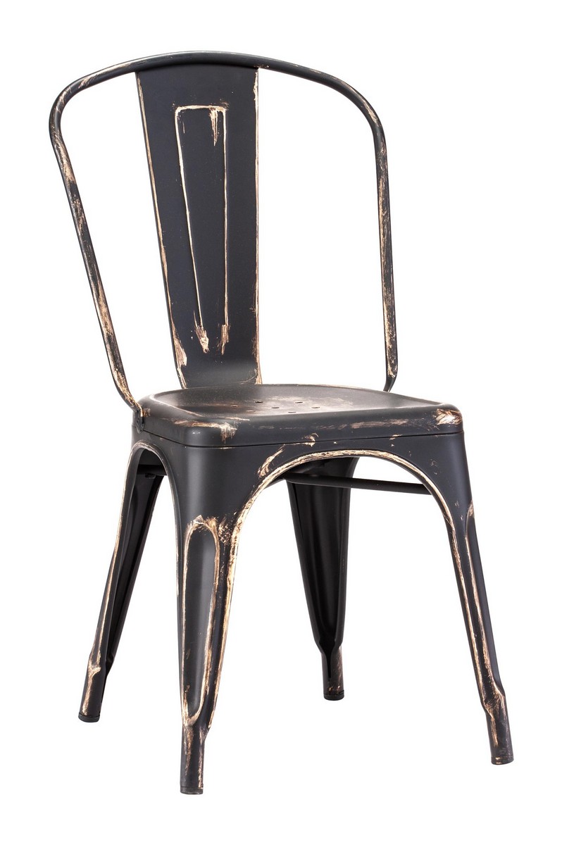 Zuo Modern Elio Dining Chair - Antique Black Gold