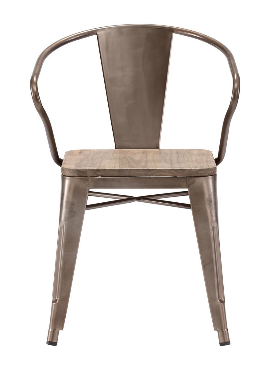 Zuo Modern Helix Dining Chair - Rustic Wood