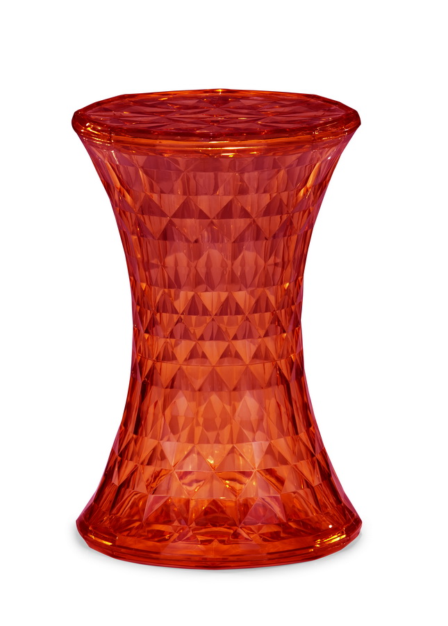 Zuo Modern Prisma Stool - Transparent Red