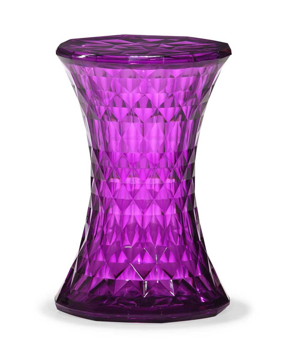 Zuo Modern Prisma Stool - Transparent Purple
