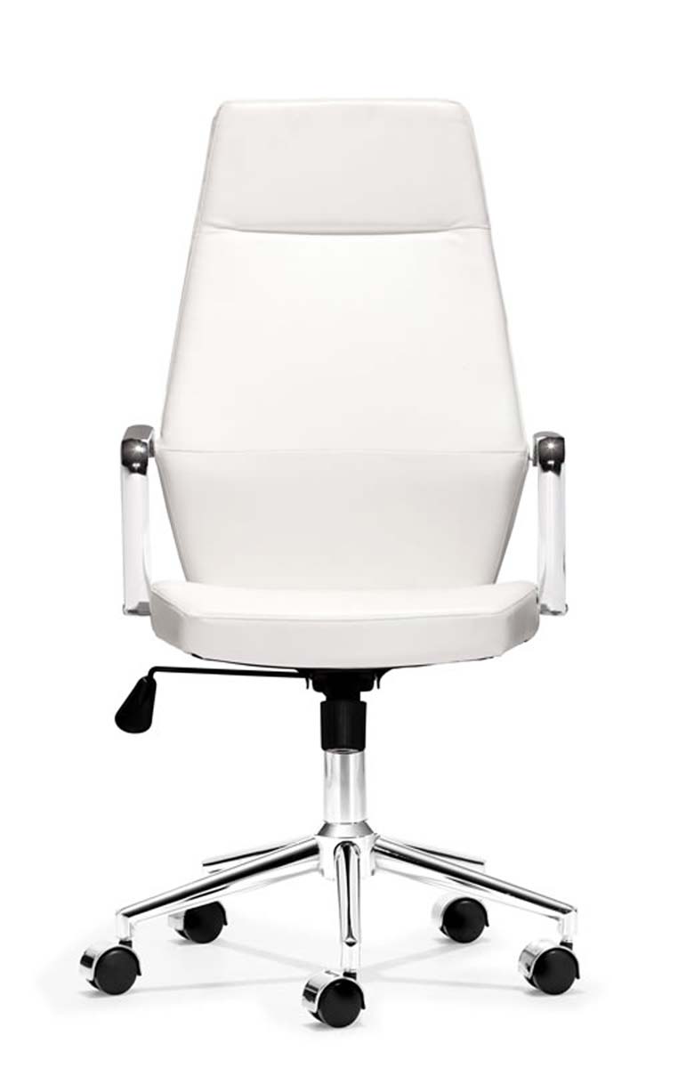 Zuo Modern Holt High Back Office Chair White PU ZM205146 at