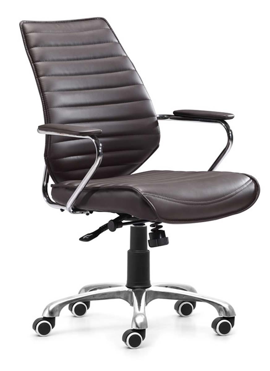 Zuo Modern Enterprise Low Back Office Chair - Espresso