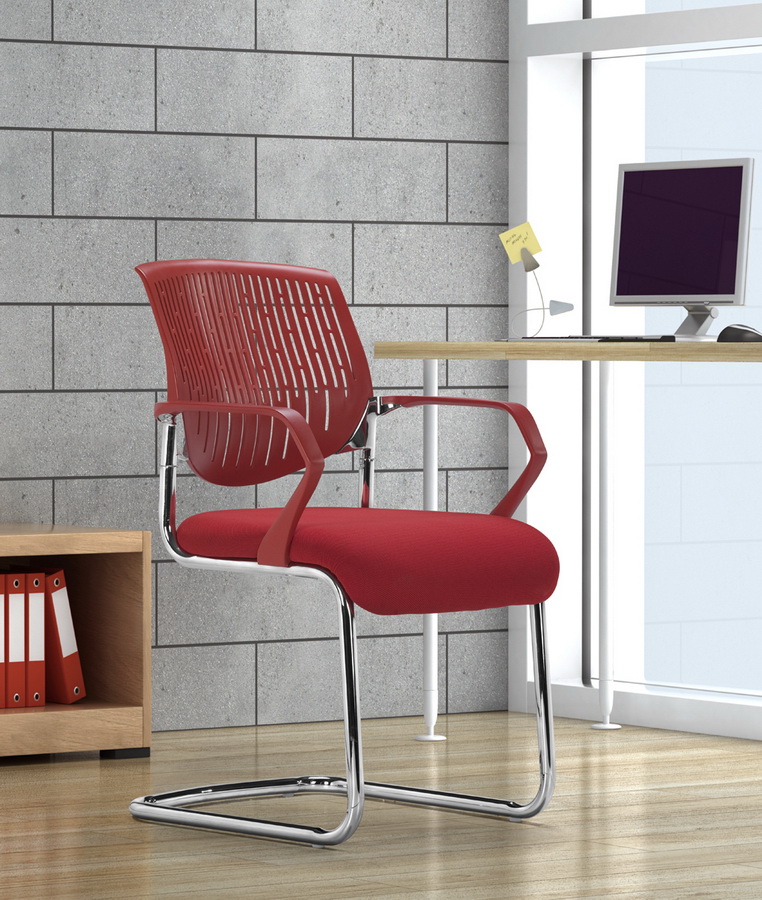 Zuo Modern Synergy Sled Conference Chair - Red