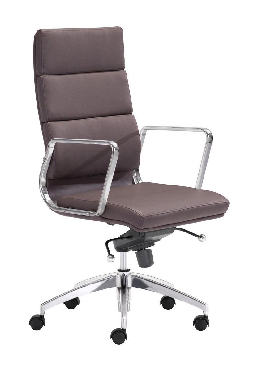 Zuo Modern Engineer High Back Office Chair - Espresso