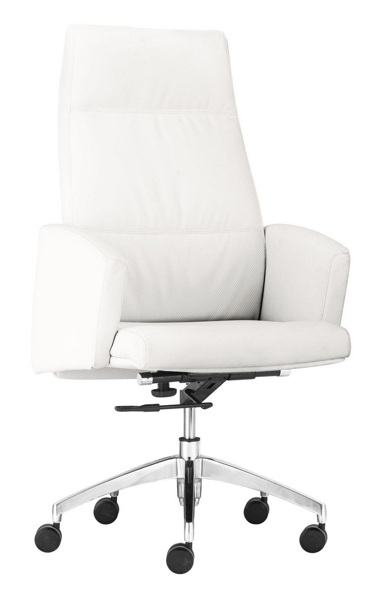 Zuo Modern Chieftain High Back Office Chair - White
