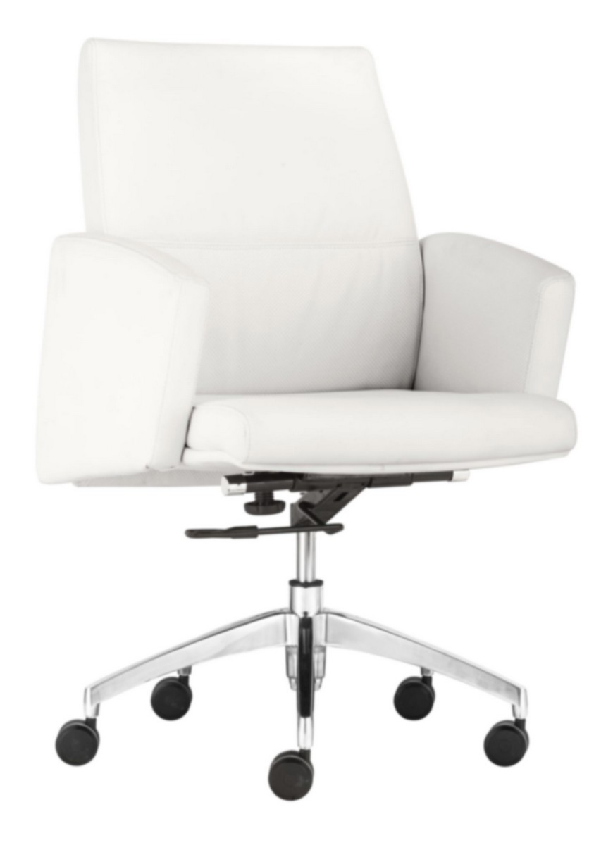 Zuo Modern Chieftain Low Back Office Chair - White
