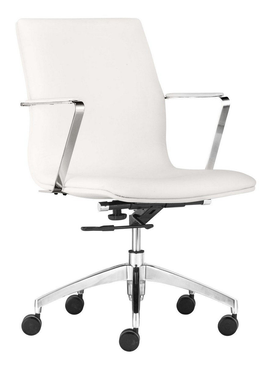 Zuo Modern Herald Low Back Office Chair - White