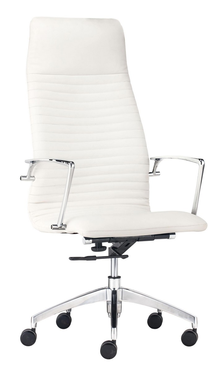 Zuo Modern Lion High Back Office Chair - White