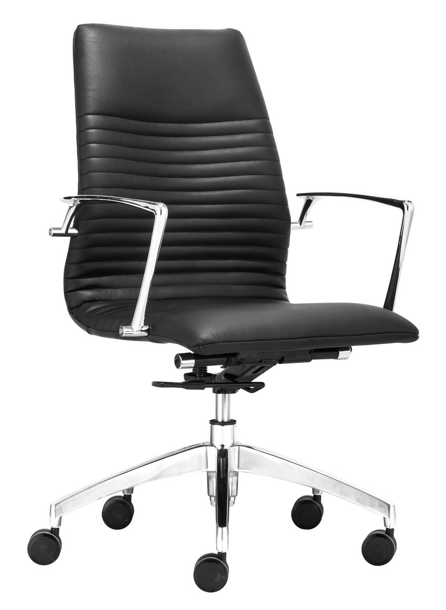 Zuo Modern Lion Low Back Office Chair - Black