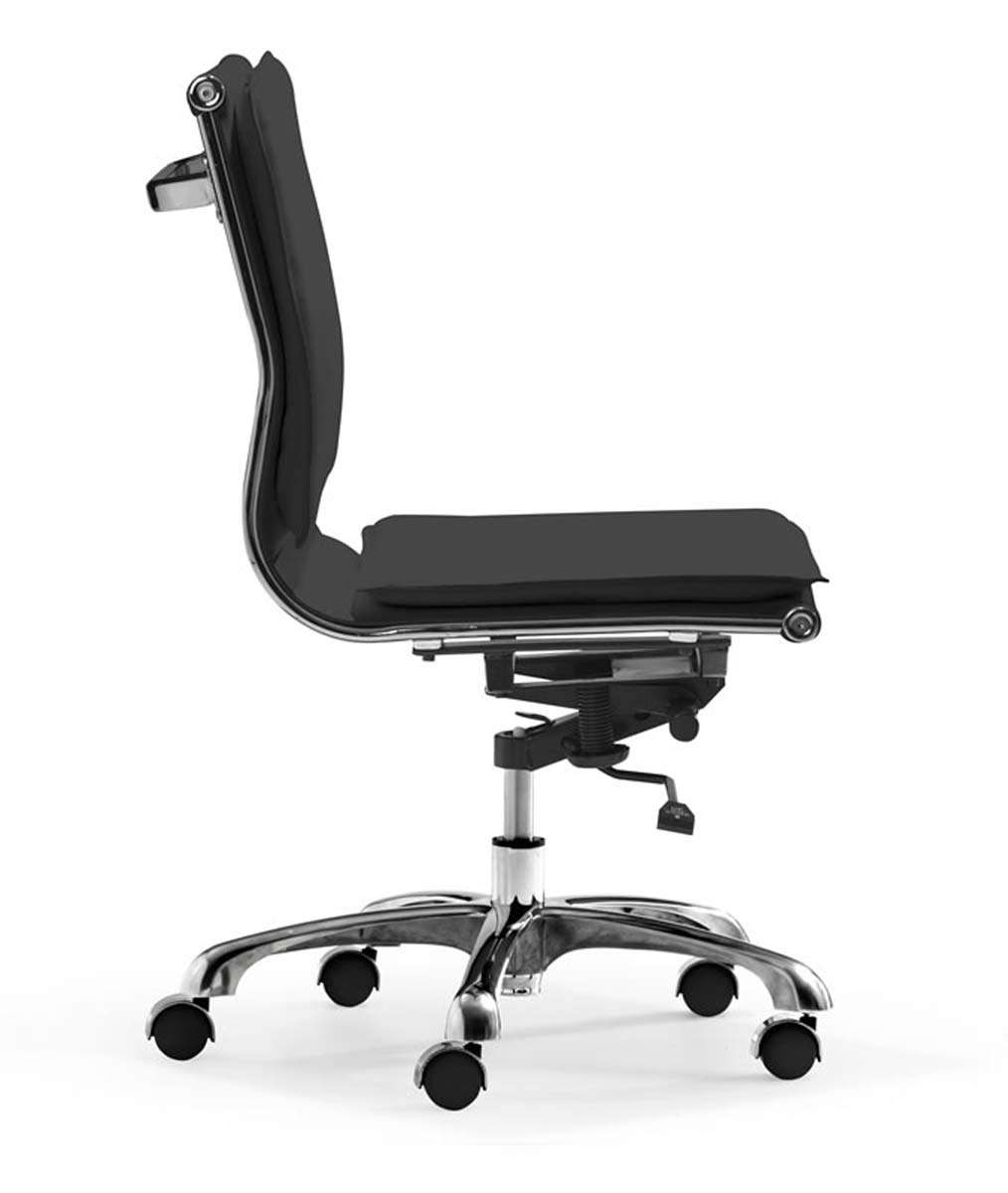 Zuo Modern Lider Plus Armless Office Chair - Black