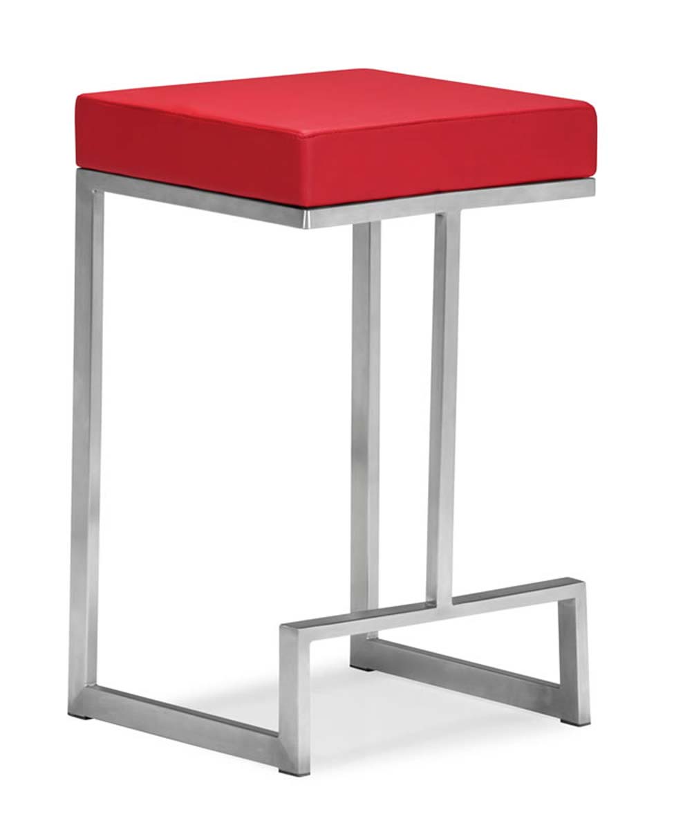 Zuo Modern Darwen Counter Chair - Red