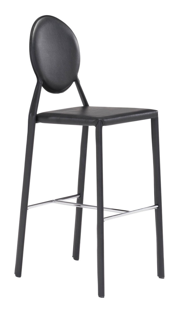 Zuo Modern Ville Marie Bar Chair - Black