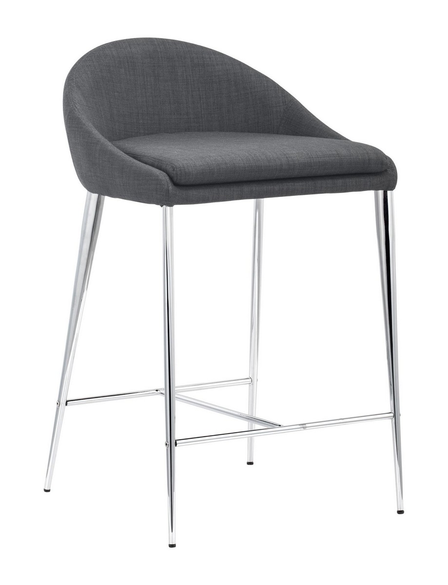 Zuo Modern Reykjavik Counter Chair - Graphite