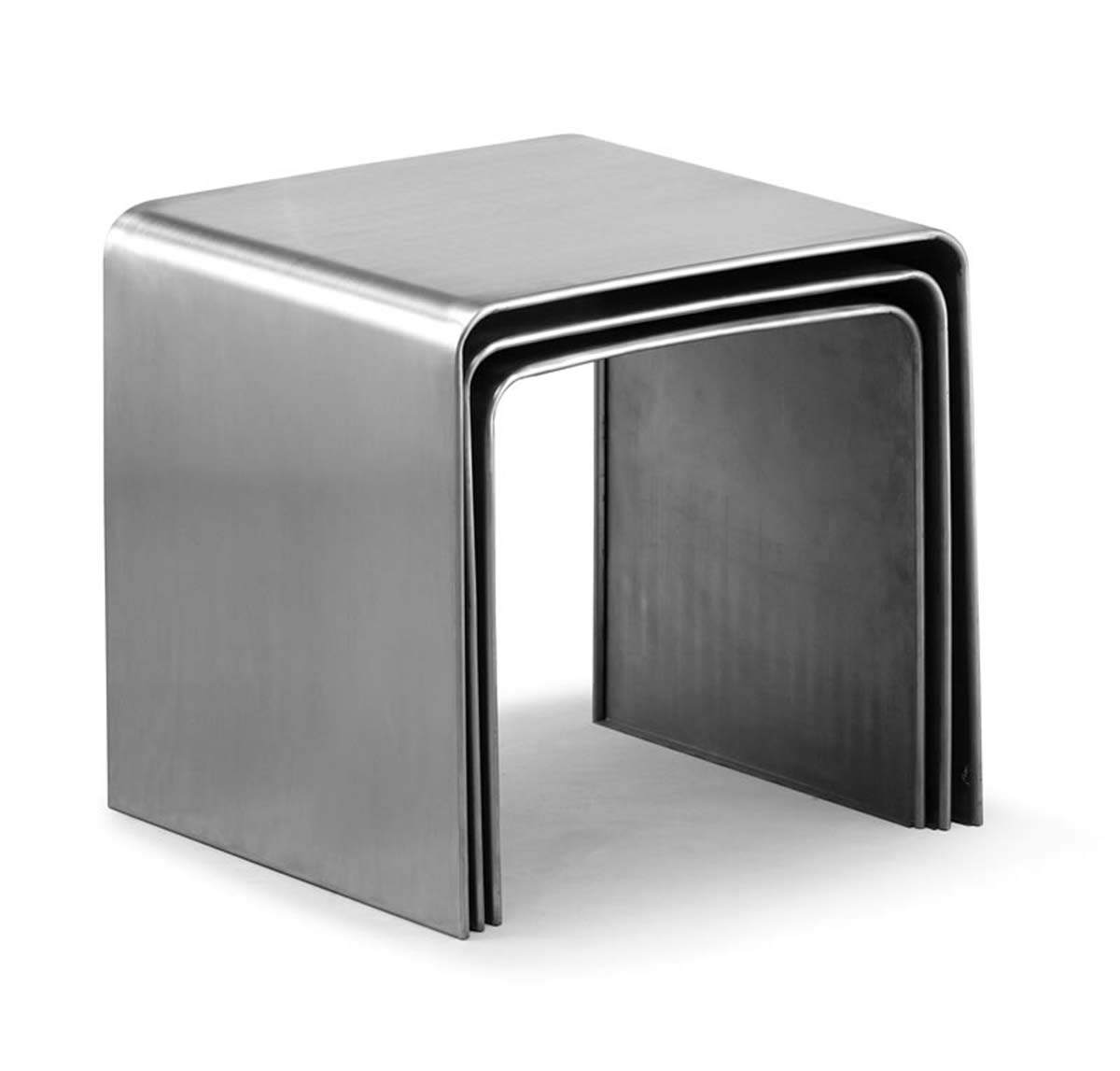 Zuo Modern Aura Nesting Table - Stainless Steel