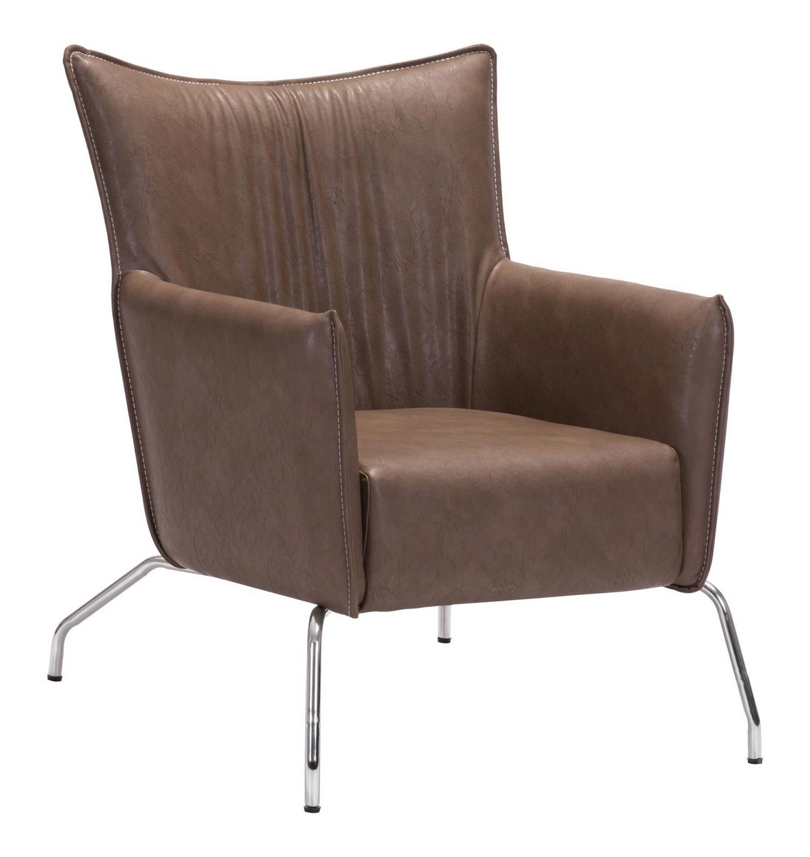 Zuo Modern Ostend Occasional Chair - Saddle Brown