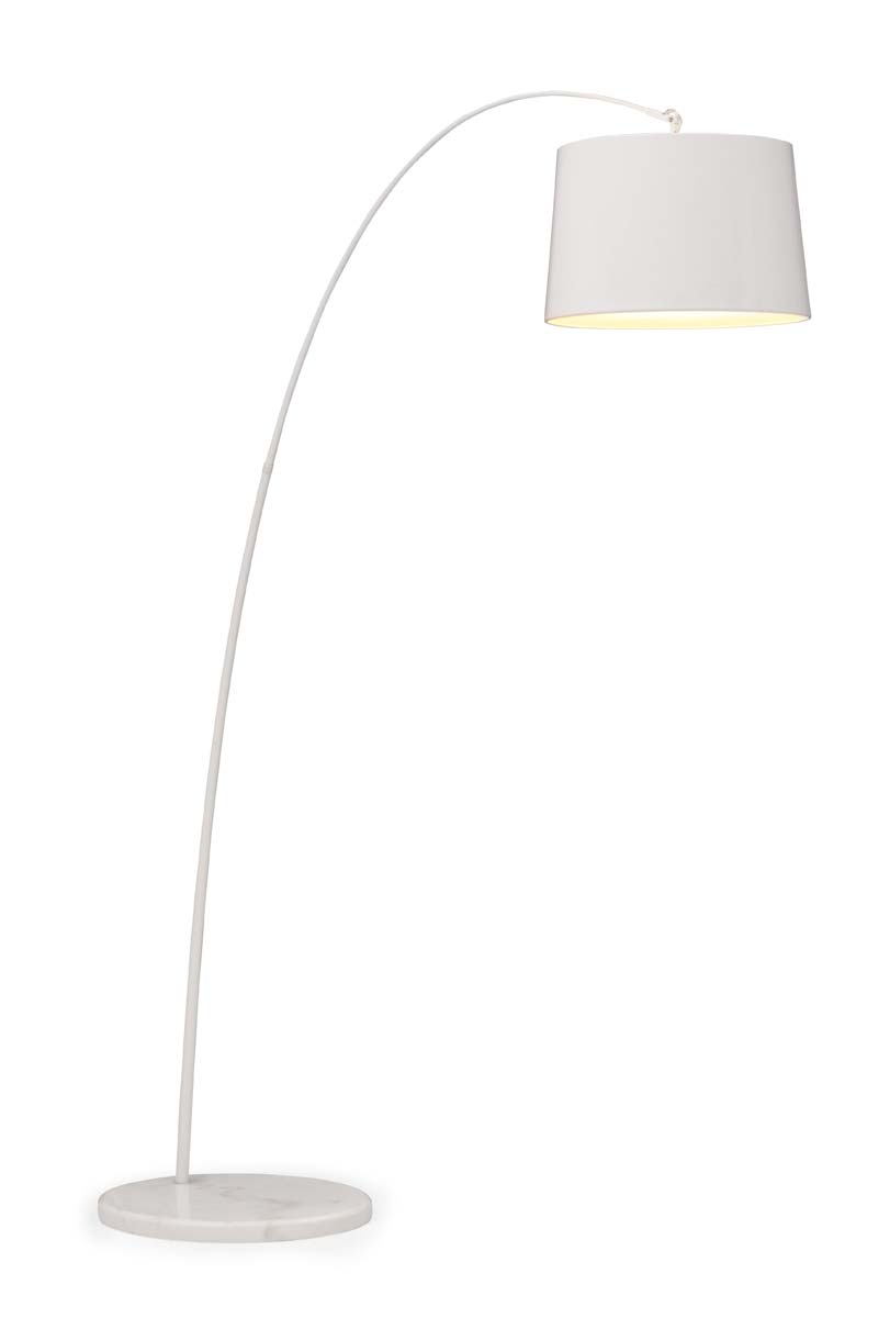 Zuo Modern Twisty Floor Lamp - White w/ White Base