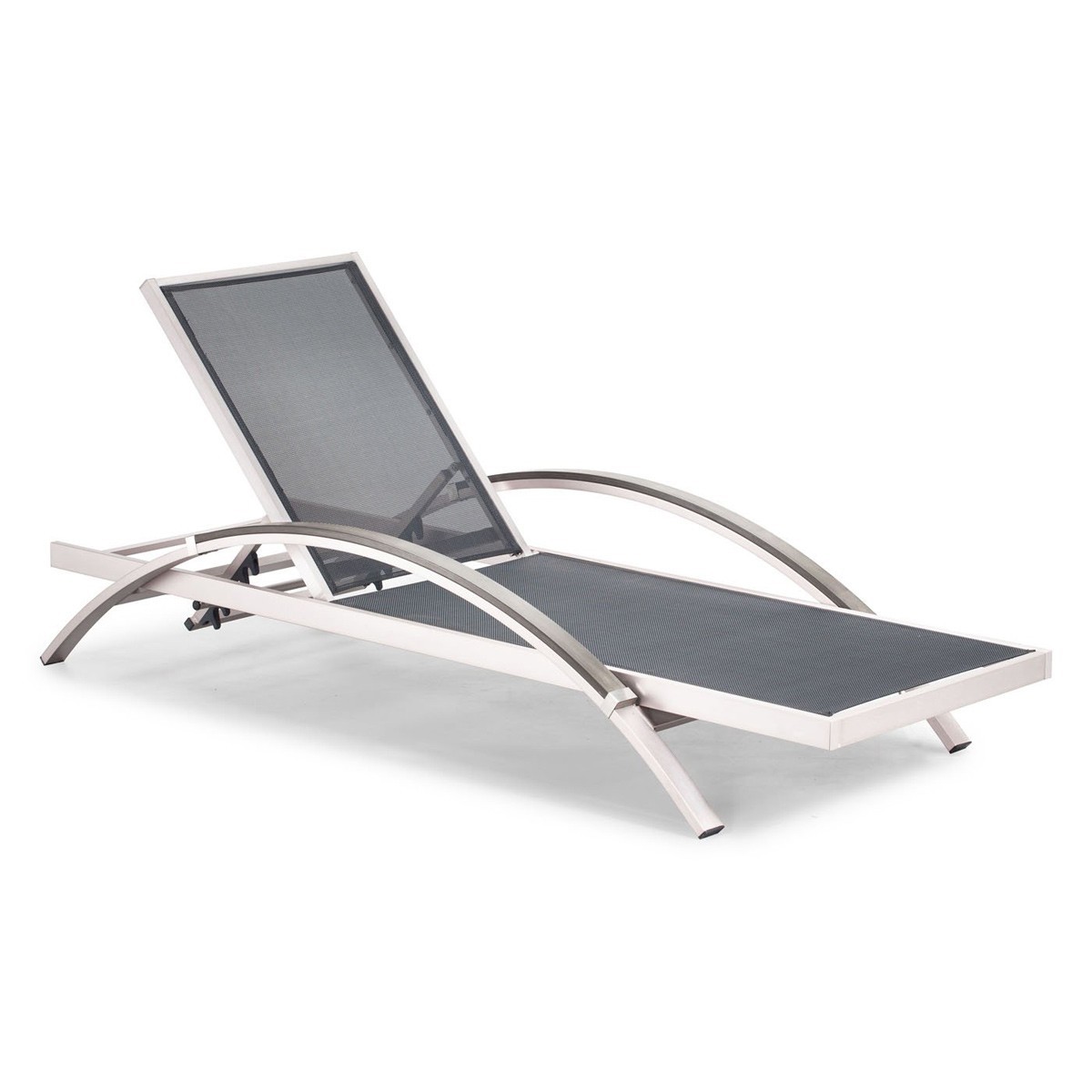 Zuo Modern Metropolitan Chaise Lounge - Brushed Aluminum