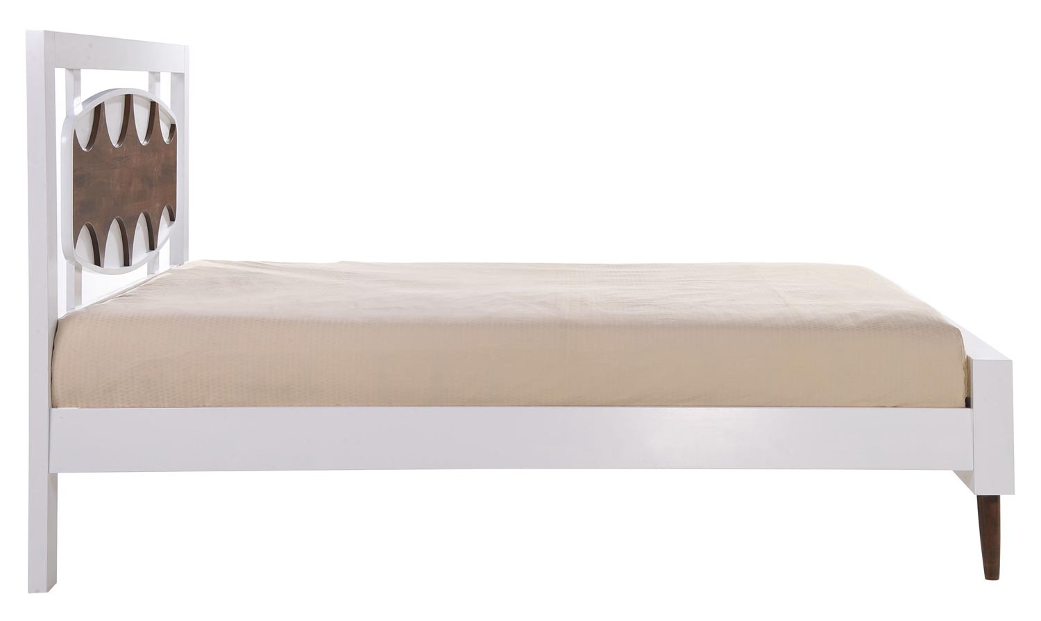 Zuo Modern Seattle Bed - Walnut/White