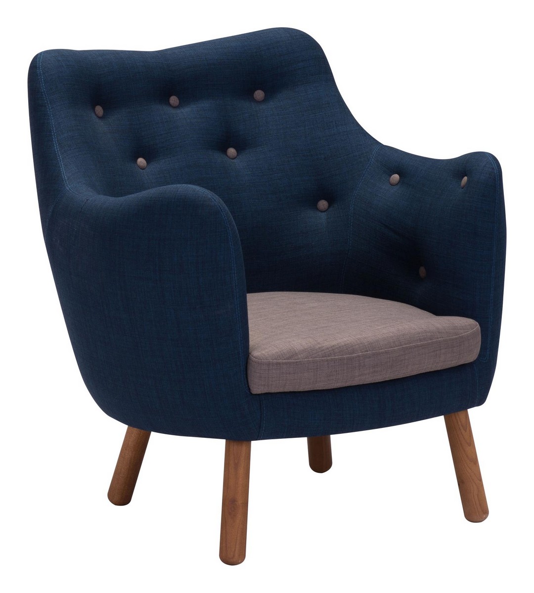 Zuo Modern Liege Chair - Cobalt Blue