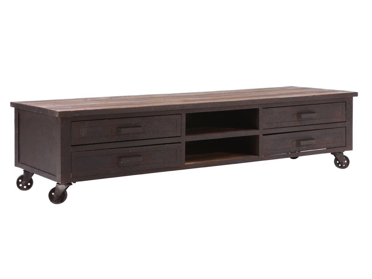 Zuo Modern Fort Mason TV Stand - Distressed Natural