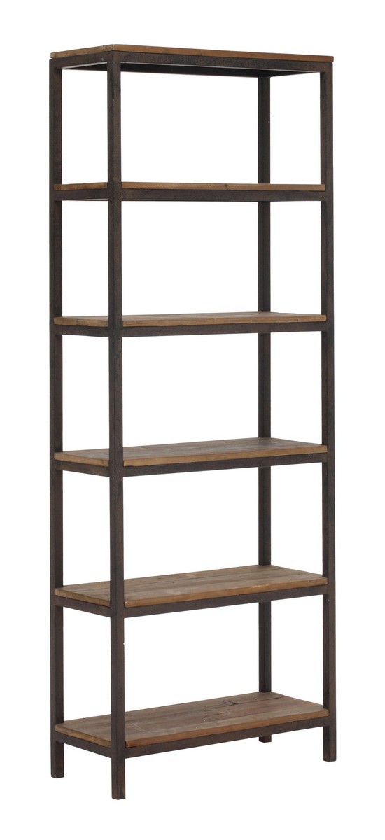 Zuo Modern Mission Bay Tall 6 Level Shelf - Distressed Natural